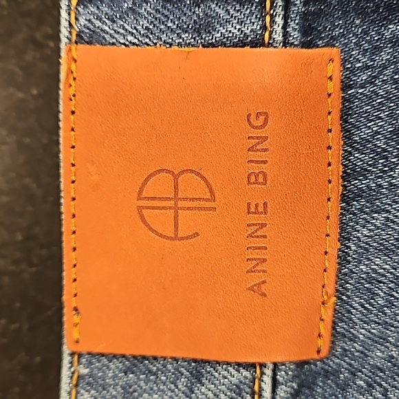 💕ANINE BING💕 Sonya Jean ~ Button Fly Mid Indigo Blue 27 NWOT - Picture 15 of 16